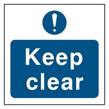 Keep Clear Sign or Sticker |