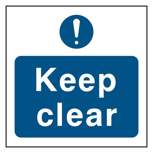 Keep clear sign sticker - keep, |