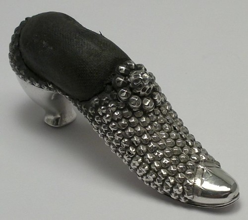 Antique sterling silver shoe - antique,