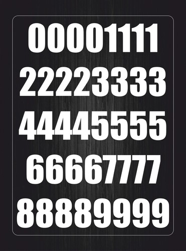 Number sheet sticker - , vinyl