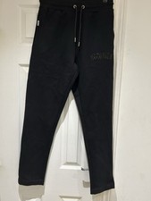 Hoodrich Men’s Tracksuit Bottoms, , Two Tone Black. Joggers Size S