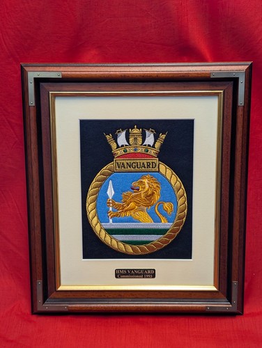 Framed embroidered hms - embroidered,