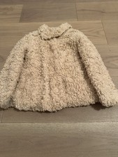 Zara Girl Furry Coat Size 4/5