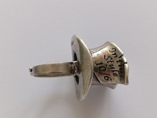 Walt Disney Tom Binns Silver Mad Hatter Top Hat Ring