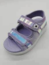 Girls Kids First Walkers Lilac Iridescent Trim Trekker Sandals