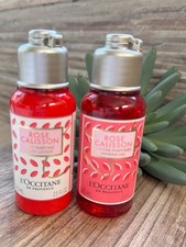 2~ L'Occitane ROSE CALISSON Shower Gel Body Lotion 2.5 oz bottle Travel