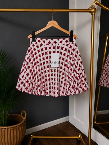 New zara printed pleated - zara,