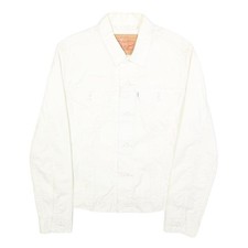 LEVI'S Womens White Button