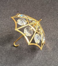 Swarovski Crystal Temptations Gold Plated Umbrella Vintage