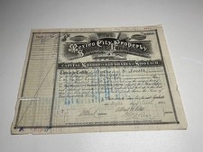 1895 Mexico City Property Syndicate Limited Share Certificate 20 x £100