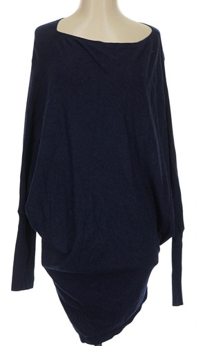 Zara knit navy blue batwing - zara,