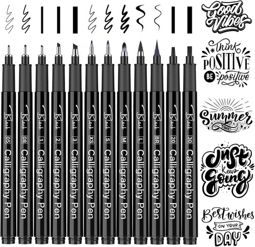 Calligraphy pens black - calligraphy, pens,