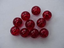 'Cherry' Crackle Glass Bead
