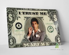 Scarface Dollar Bill Canvas