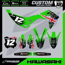 KAWASAKI MOTOCROSS GRAPHICS CUSTOM MX GRAPHICS KX KXF 125 250 450 FLAG GB GREEN