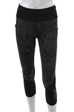 Lululemon Womens Stretch Cropped Low-Rise Activewear Leggings Black Size 4