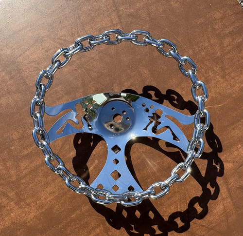 Polished chrome chain link - chain,
