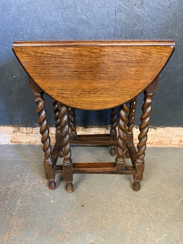 Vintage dining table oak drop - ,