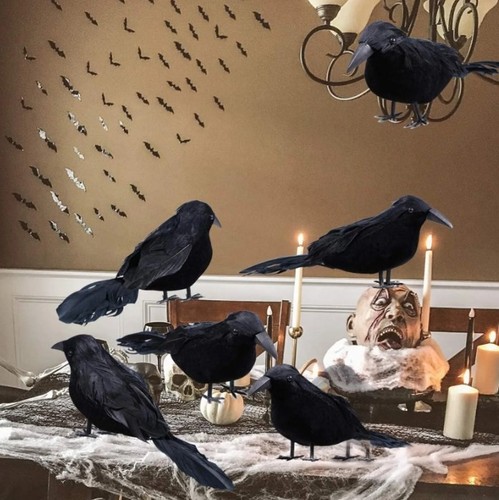 Realistic black crow prop fake - realistic,
