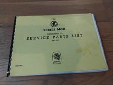 MGA 1500 Service Parts List