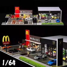 Diorama 1:64 Car Parking Lot Model LED Lighting City Garage Scene Display Models