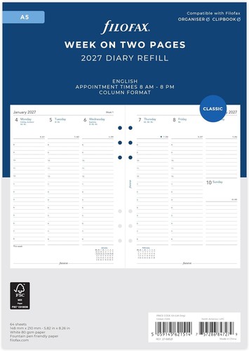 Filofax size 2027 - filofax, a5