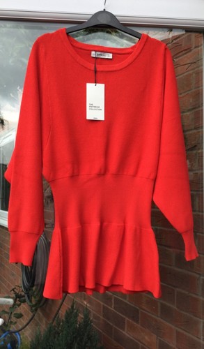 Bnwt zara red - red, peplum
