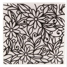 Embossing Folder - 6" x 6" - FLOWERS  - BACKGROUND - Crafting