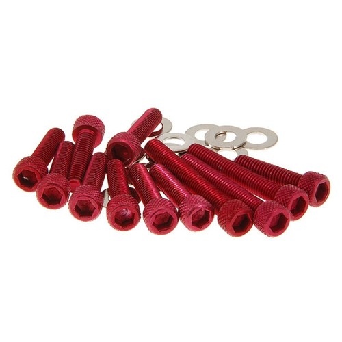 Anodized ergal red screws - ergal,