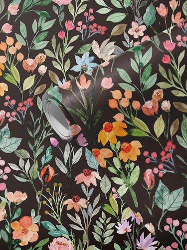 Watercolor black crush floral - watercolor,
