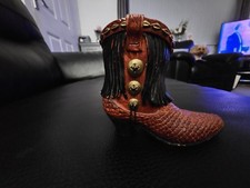 Cowboy Boot Resin Figurine