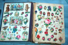 American Antique Victorian  Scrapbook Album 1850 New York Herald