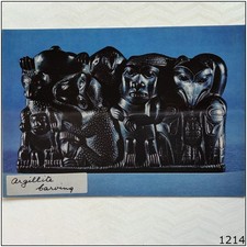 U.B.C. Museum of Anthropology Haida Argillite Trimmed Cut Postcard (P1214)