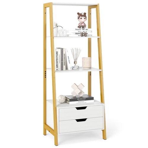 Gymax ladder bookshelf tall - gymax,