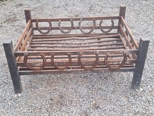 Large Reclaimed Vintage Wrought Iron Fire Basket Dog Grate Fireplace FREE P&P 