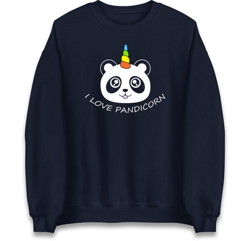 Cute pandicorn sweatshirt - cute, sweatshirt-i