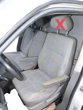 VW T5 Front Left Driver Seat Gray - Without Headrest - Armrest Backrest