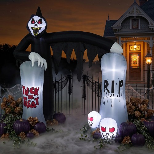 9ft halloween inflatable - 9ft, grim