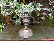 silver plate candelabra 10"