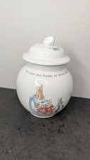 Vintage Wedgwood Beatrix Potter Peter Rabbit Sugar Bowl & Lid 5"