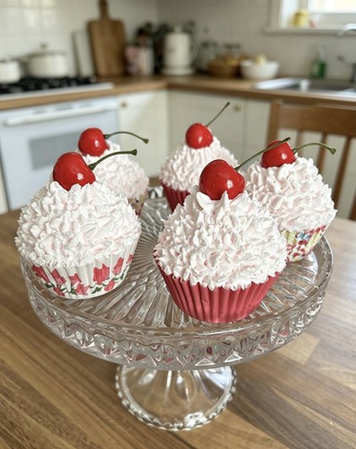 Artificial cupcakes set 5 - set, of