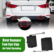 Fit For-BMW X1 E84 2013-2015 Bumper L+R Hand Tow Eye Rear Hook Cover Cap Black