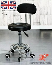 New Backrest Salon Stool Barber Tattoo Manicure Beauty Spa Lift Swivel Chair UK