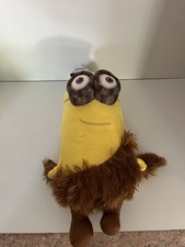 DESPICABLE ME CAVEMAN LARGE 13" TWO EYE MINION SOFT PLUSH TOY - See Pictures