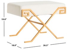Safavieh LUNA GREEK KEY BENCH