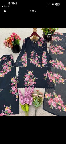 Women black floral print - black,