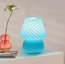 Striped Glass Mushroom Table