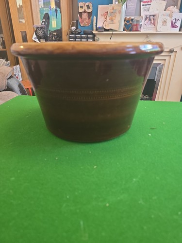 Vintage large brown glaze - brown,