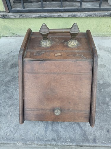 Antique victorian oak coal - victorian,