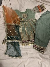 Kids Girls Asian Pakistani Indian Eid Diwali Embrioded Dress